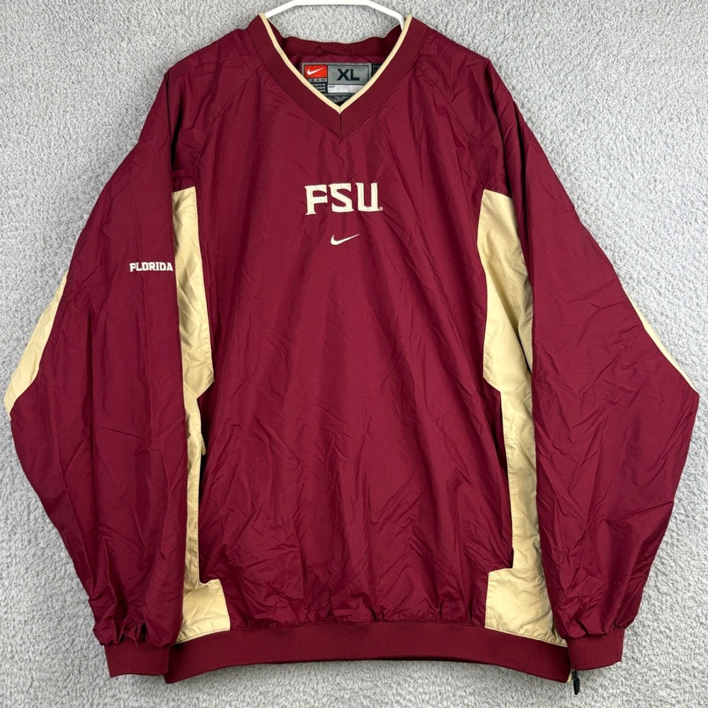 Vintage Nike Windbreaker Mens XL FSU Florida State Seminoles Center Swoosh Y2K
